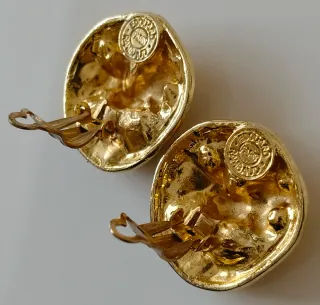 Pendientes Clip Edouard Rambaud Dorados Cristales