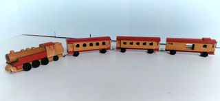 Treno giocattolo vintage Plaho DDR anni '70