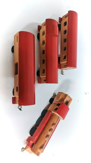 Treno giocattolo vintage Plaho DDR anni '70