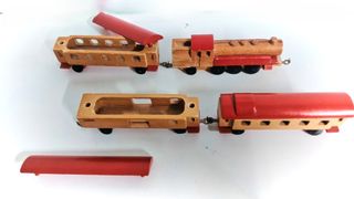 Treno giocattolo vintage Plaho DDR anni '70