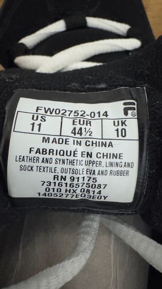 Zapatillas Fila Negras