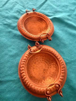 4 Braseros de Cobre Decorados