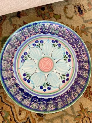 Coppia Piatti Maiolica Decorati