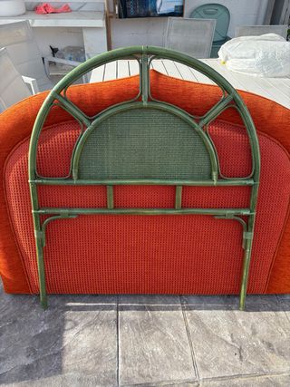 Cabecero mimbre verde 90