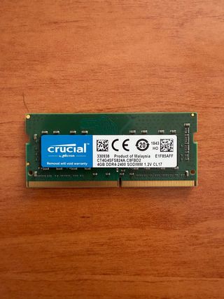 Memoria RAM Crucial 4GB DDR4 SODIMM