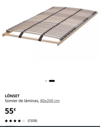 Cama MALM 180x200 con 2 cajones y somier