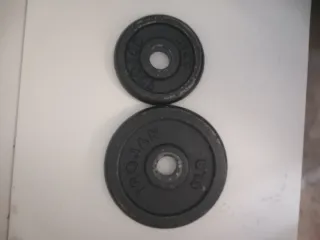 Discos, mancuernas desmontables, pesas bulgaras
