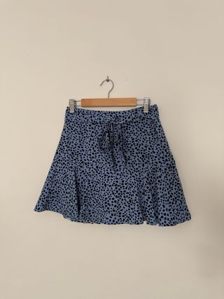 Falda pantalón lunares azul