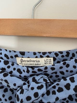 Falda pantalón lunares azul