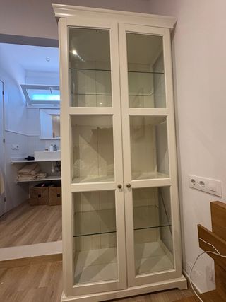Vitrina Blanca Cristal Madera Ikea