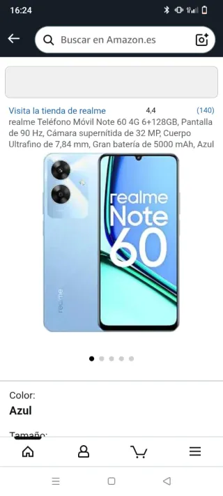 Realme Note 60 4G 128GB Azul