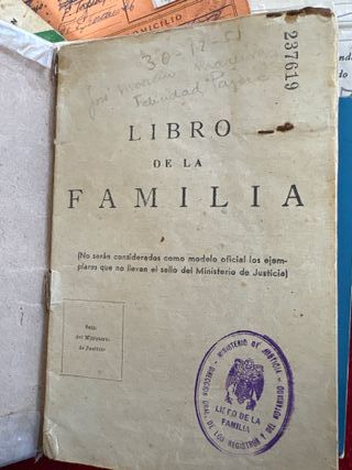 Documentos oficiales antiguos 1940