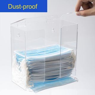 Caja dispensadora de máscara acrílica con tapa par