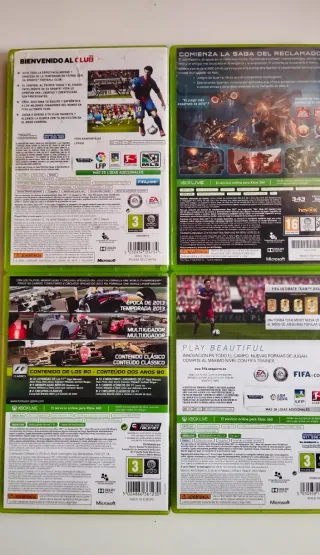 Lote 4 Juegos Xbox 360: FIFA 13, 16, Halo 4, F1