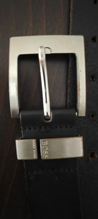 Cinturón de cuero BOSS negro