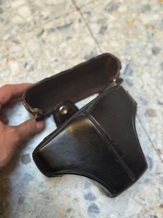 Fondina in pelle marrone per fotocamera Olympus OM