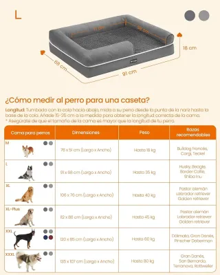 Cama Ortopédica para Perros Feandrea PGW076G02