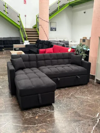 Sofá Cama Chaise Longue con Almacenaje