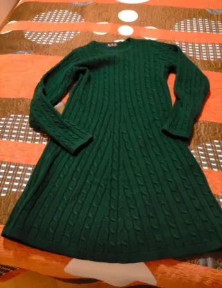 Vestido de punto Dasne verde talla mediana