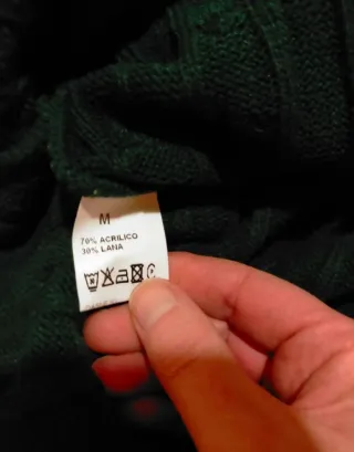 Vestido de punto Dasne verde talla mediana