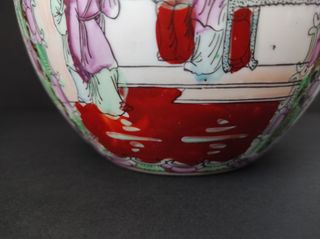 2 Potes 17cm Figuras Orientais Porcelana China