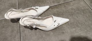 Zapatos de tacón blancos Noelia Lopez muy usados