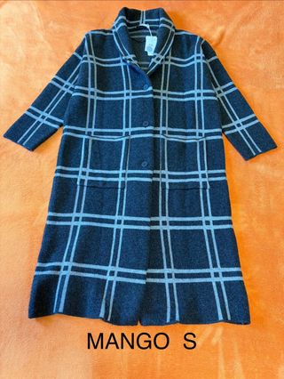 Abrigo Mango Cuadros Talla S