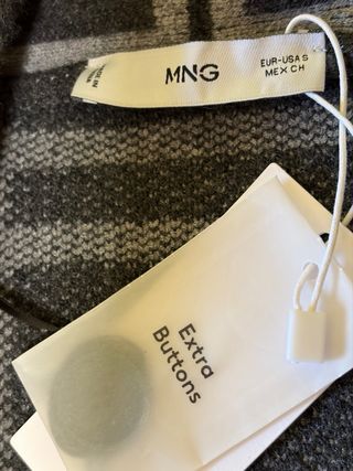 Abrigo Mango Cuadros Talla S