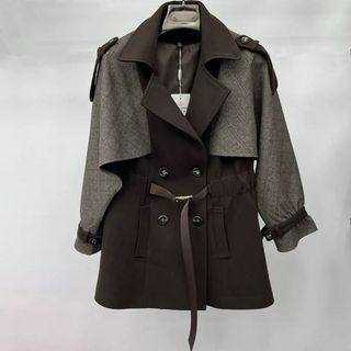 Abrigo caqui para primavera, otoño e invierno,