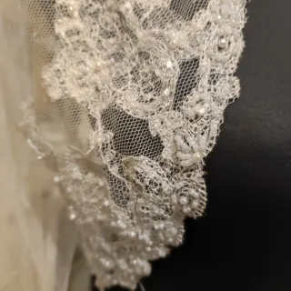 Bolero Novia Aire T44 Encaje Blanco