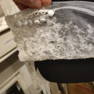 Bolero Novia Aire T44 Encaje Blanco