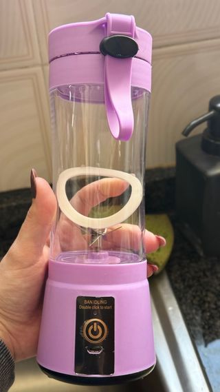Batidora portátil inalámbrica morada