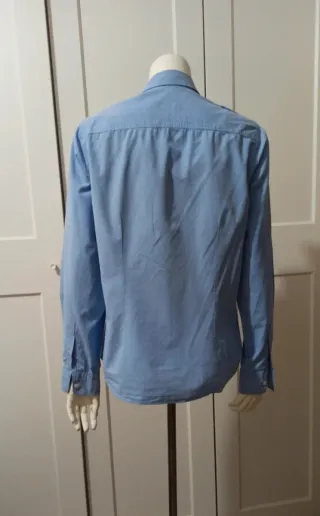 Camicia Woolrich donna azzurra M. Lunga