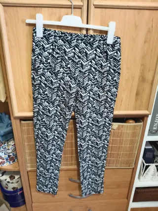 Leggings negros y blancos talla L
