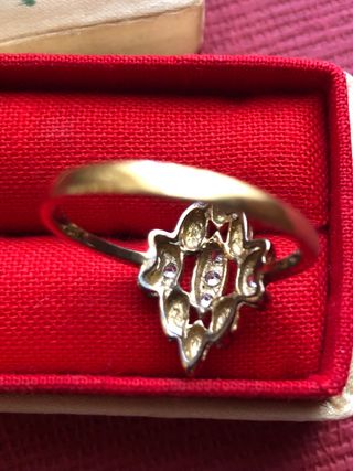 Anillo plata 925 con baño de oro de primera ley