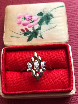 Anillo plata 925 con baño de oro de primera ley