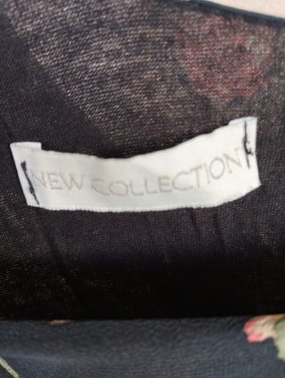 Abito floreale nero con rose taglia M