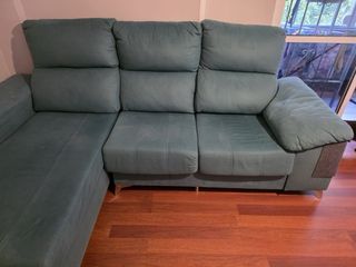 Divano chaise longue verde acqua