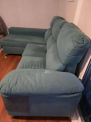 Divano chaise longue verde acqua