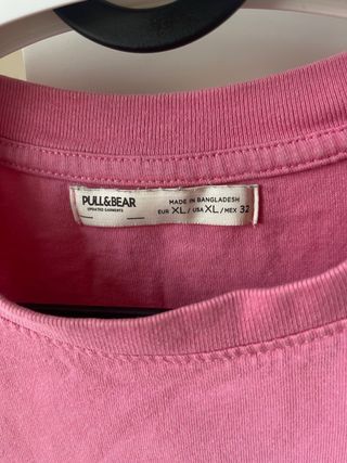 Camiseta rosa oversize Pull&Bear XL