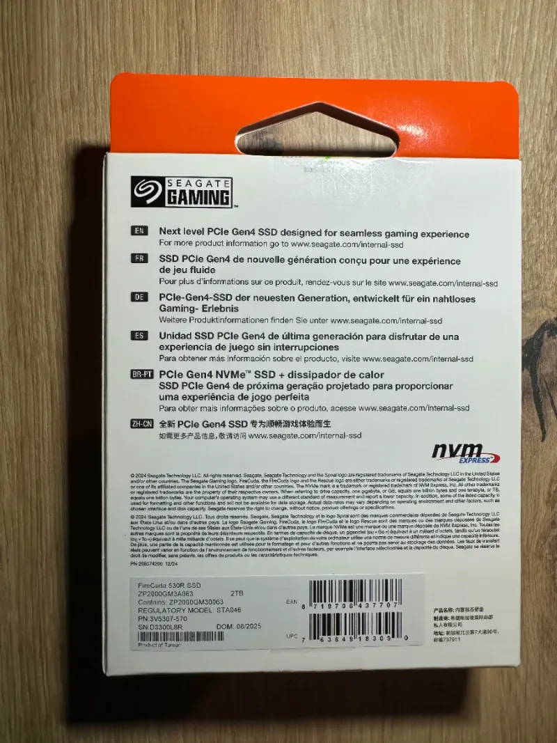 Seagate FireCuda 530R 2Tb SSD M.2 Nvme afbeelding 2