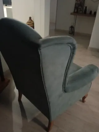 Set di due poltrone con poggiatesta in velluto Teal