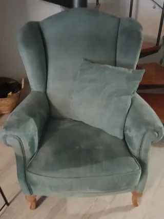 Set di due poltrone con poggiatesta in velluto Teal