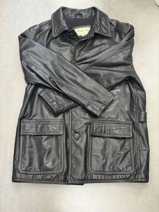 Giacca Pelle Vintage Anni '60/'90 Nera