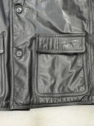 Giacca Pelle Vintage Anni '60/'90 Nera