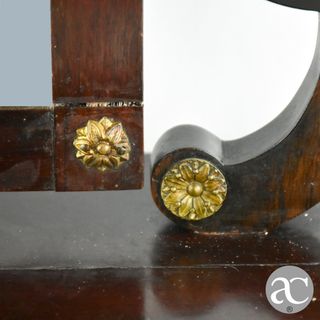 Toucador madeira e espelho com 1 gaveta, séc. XIX