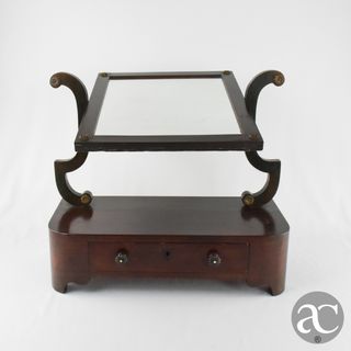 Toucador madeira e espelho com 1 gaveta, séc. XIX