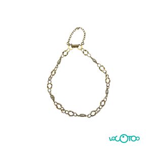 Pulsera oro 18k nudos y perlas