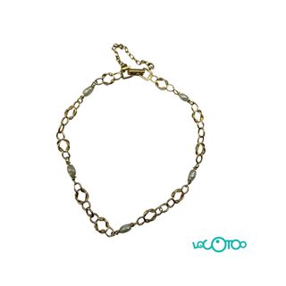 Pulsera oro 18k nudos y perlas