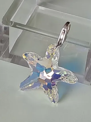 Colgante Estrella de Mar Cristal Austriaco y Plata
